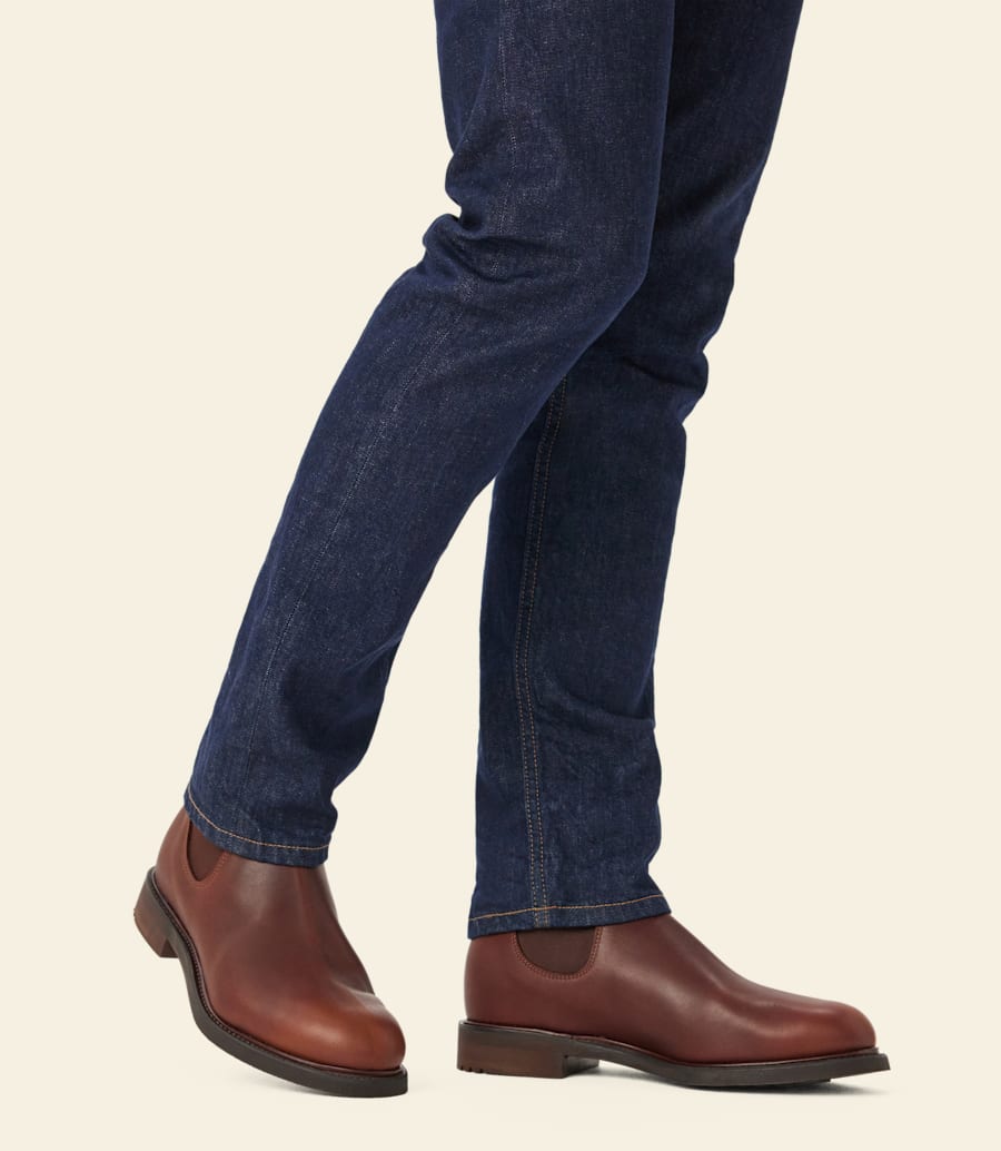 bottes de jardinier – cuir huilé marron