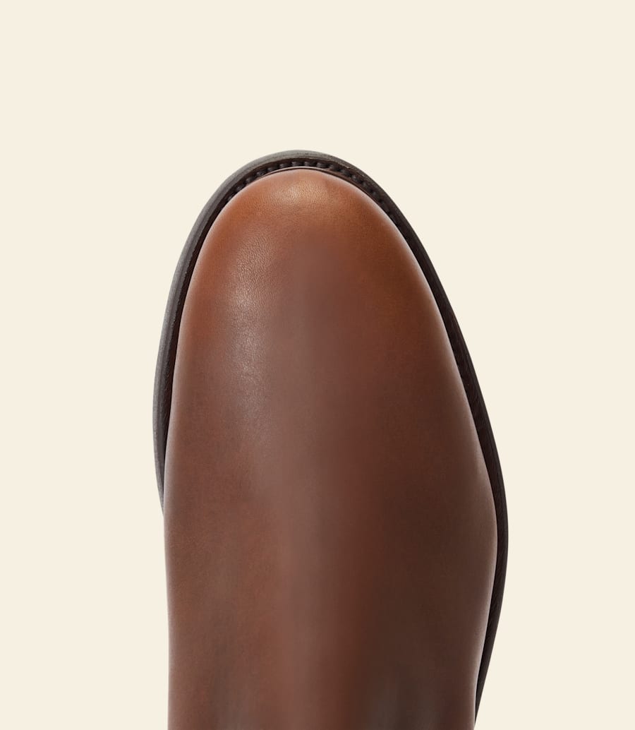 bottes de jardinier – cuir huilé marron