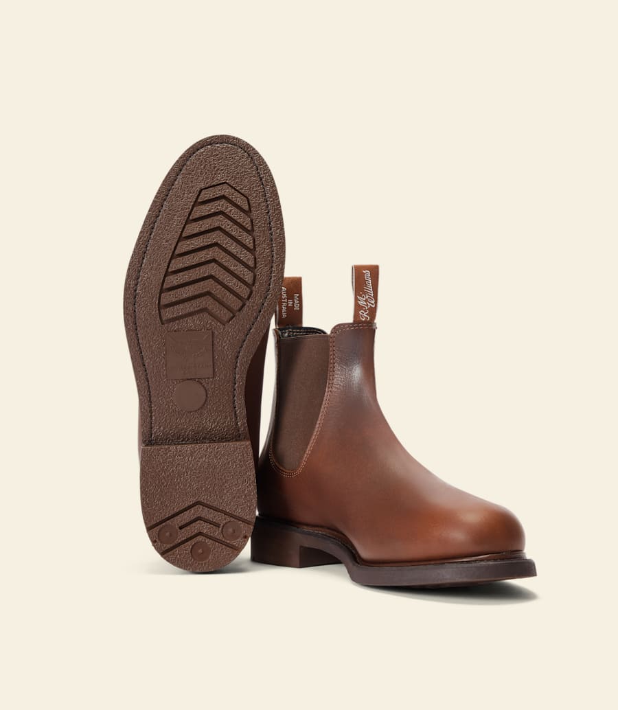 bottes de jardinier – cuir huilé marron