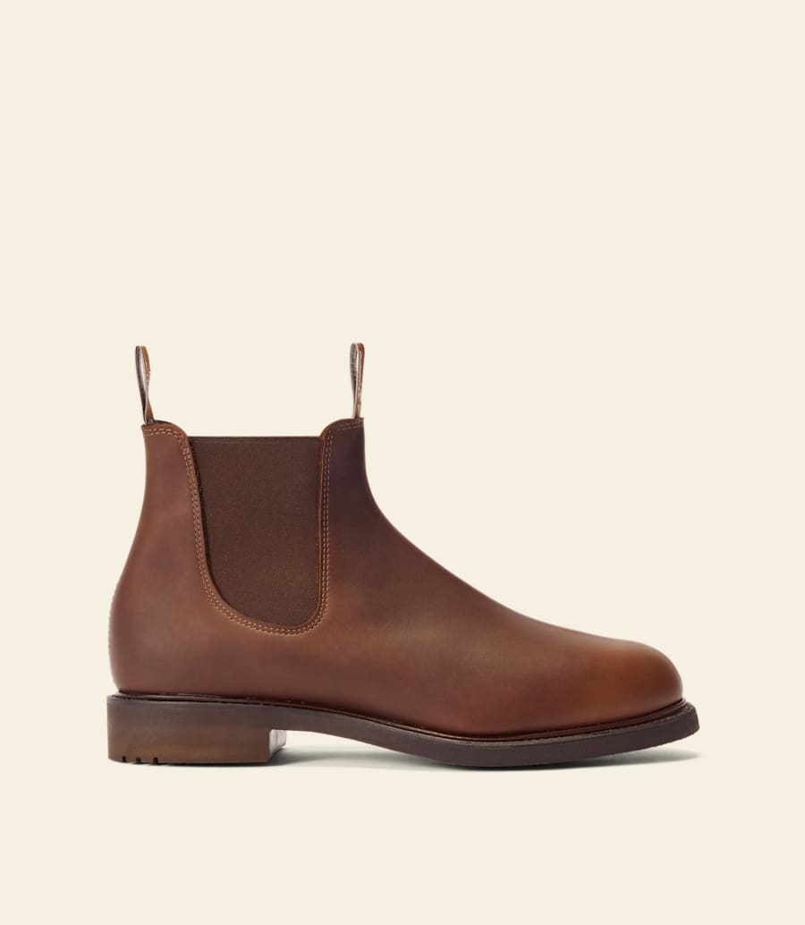 bottes de jardinier – cuir huilé marron