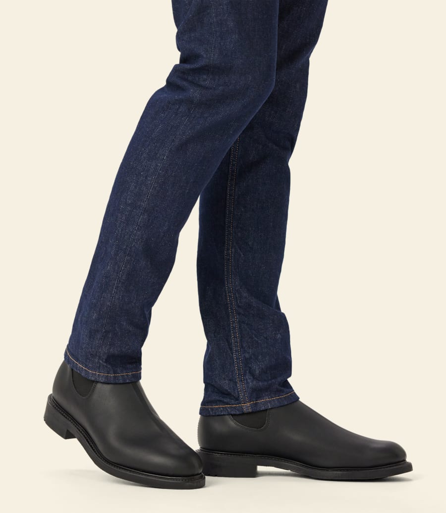 bottes de jardinier – cuir huilé noir