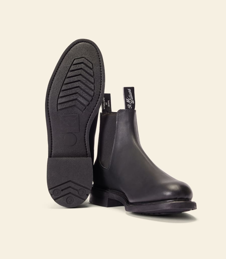 bottes de jardinier – cuir huilé noir