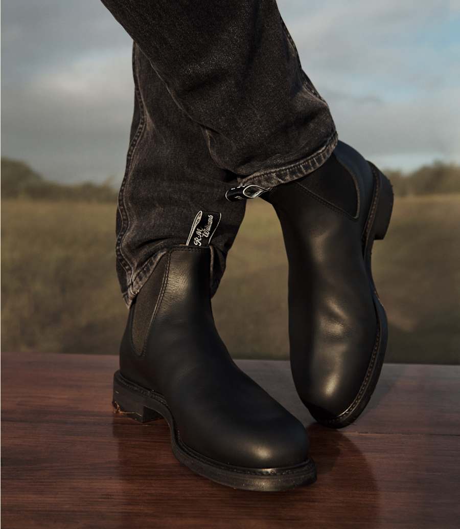 bottes de jardinier – cuir huilé noir