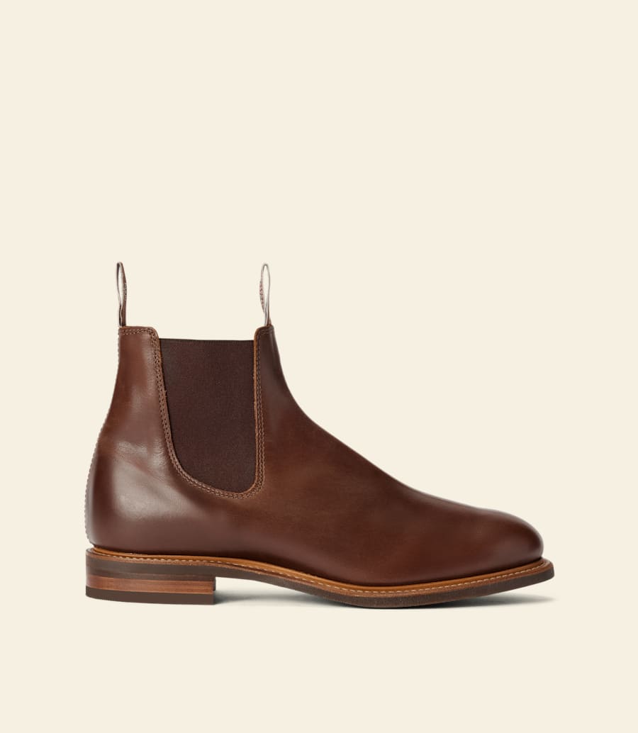 bottes urban turnout – cuir pull-up marron foncé