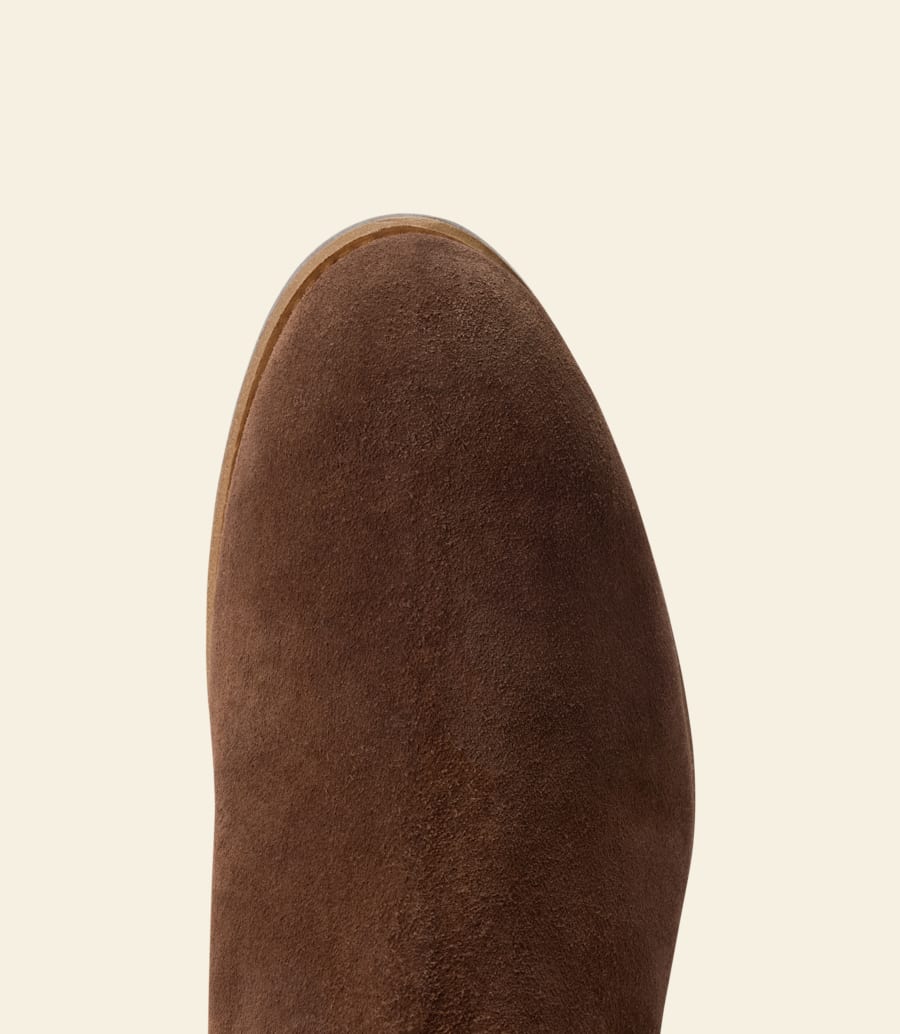 bottine dextérieur – cuir suédé marron