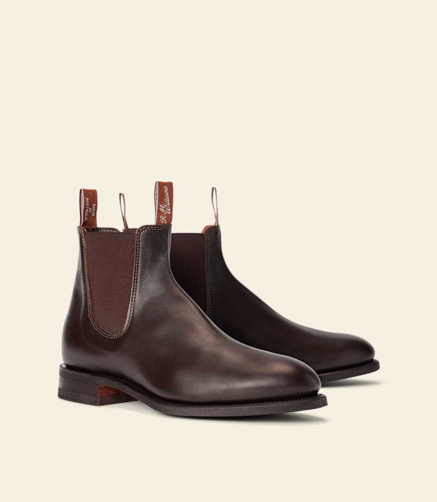 bottes dextérieur – cuir marron pour poulain dun an