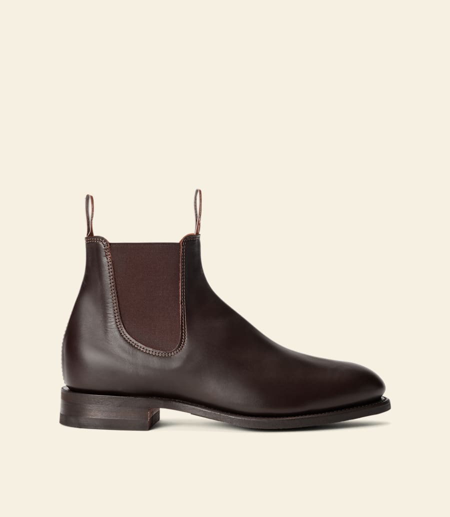 bottes dextérieur – cuir marron pour poulain dun an