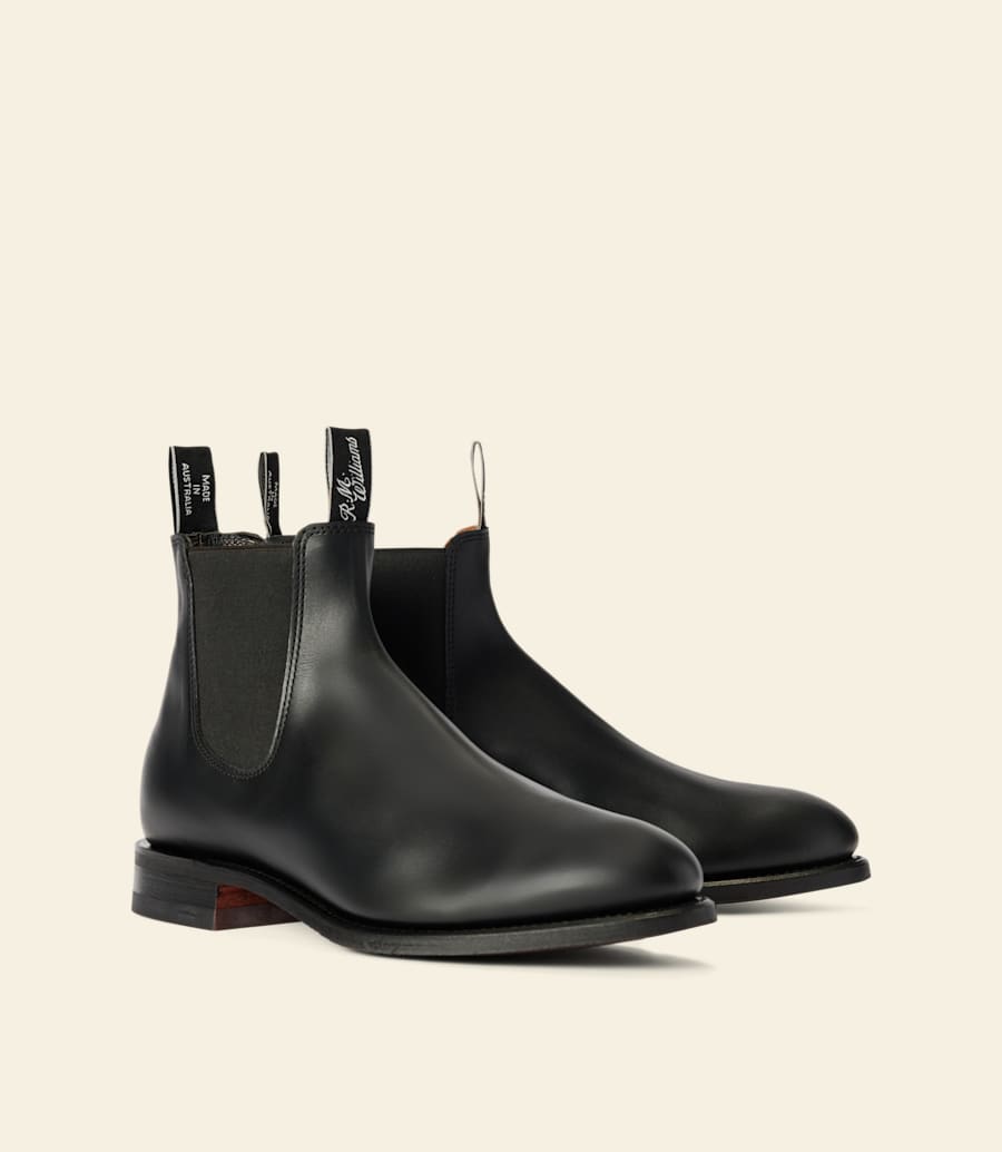 bottes dextérieur – cuir noir pour poulain dun an