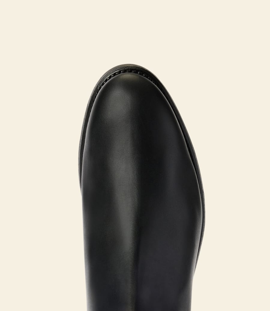 bottes dextérieur – cuir noir pour poulain dun an
