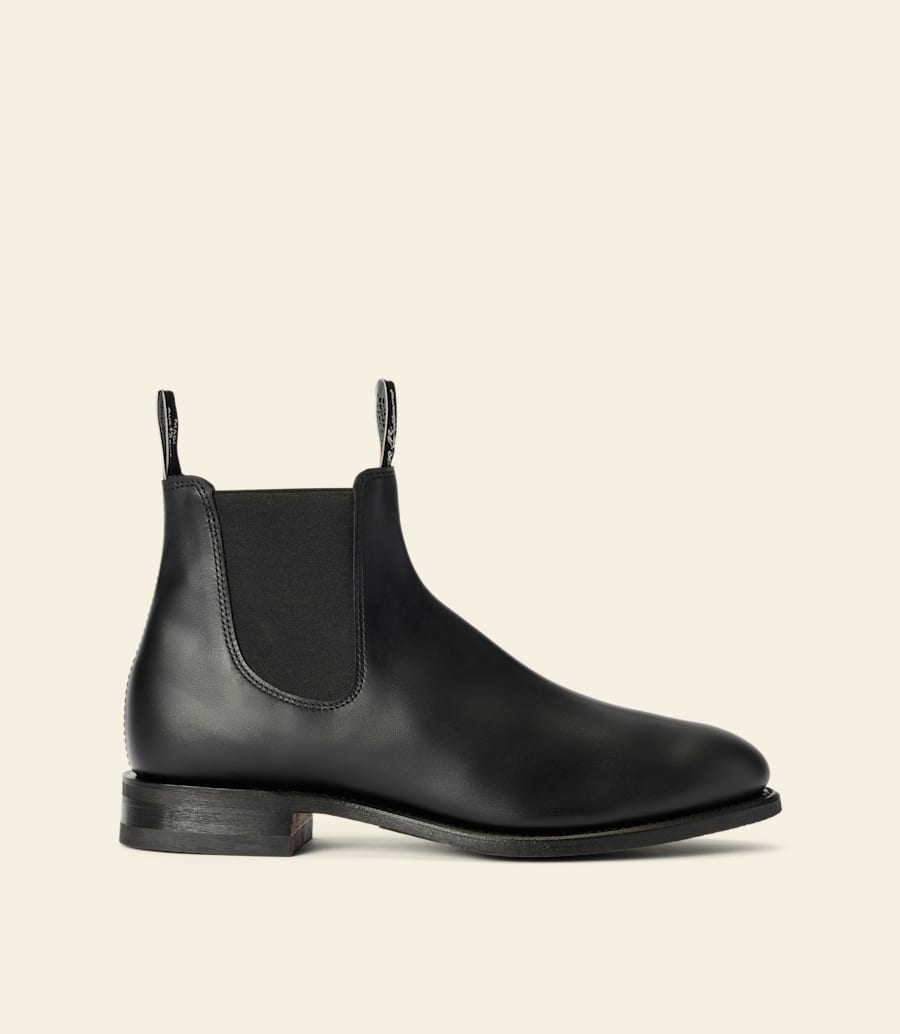 bottes dextérieur – cuir noir pour poulain dun an