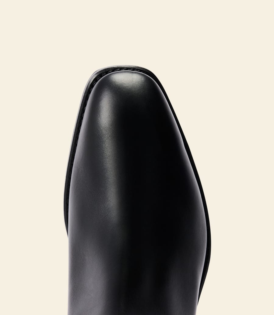bottes signature craftsman – cuir de veau noir