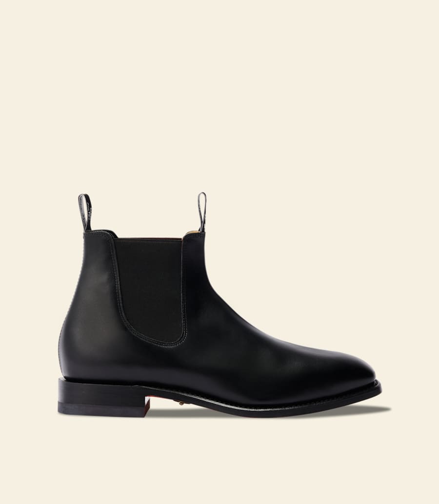 bottes signature craftsman – cuir de veau noir