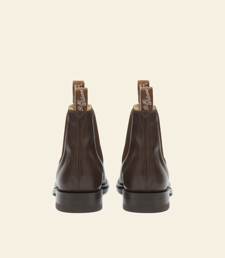 bottes signature craftsman – cuir de veau brun foncé