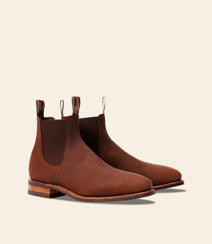 bottes artisanales – cuir nubuck huilé à lécorce