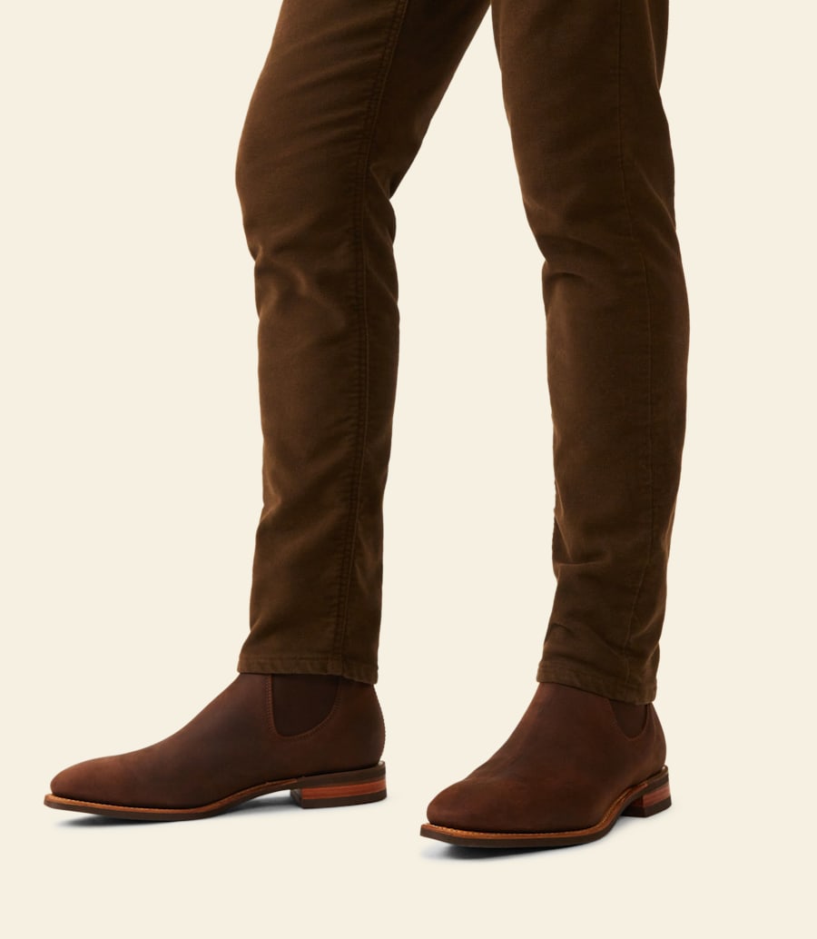 bottes artisanales – cuir nubuck huilé à lécorce