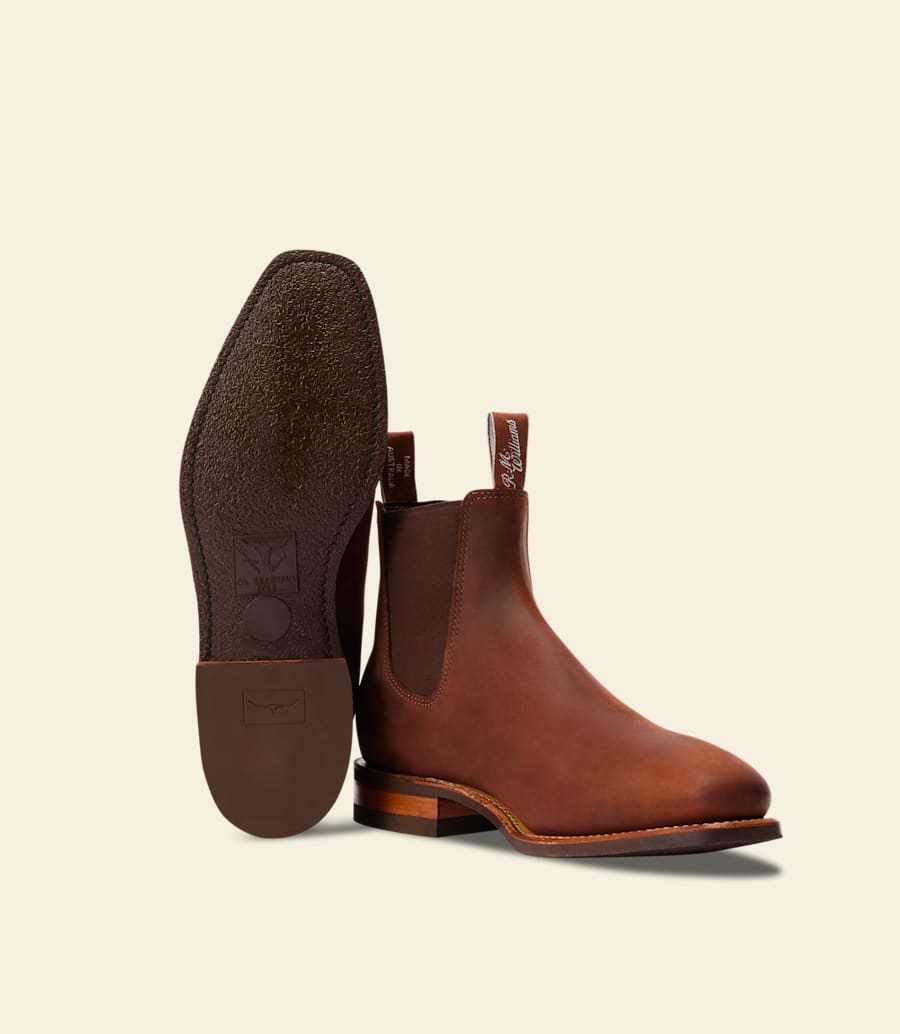 bottes artisanales – cuir nubuck huilé à lécorce
