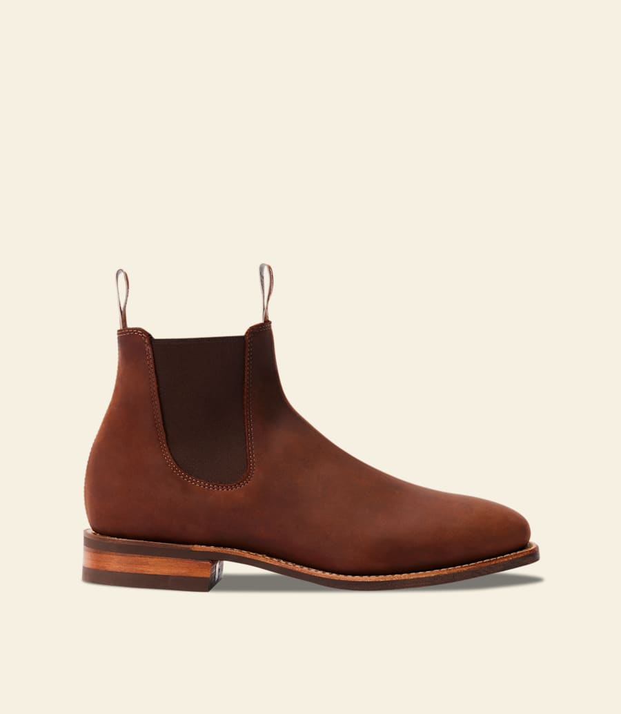 bottes artisanales – cuir nubuck huilé à lécorce