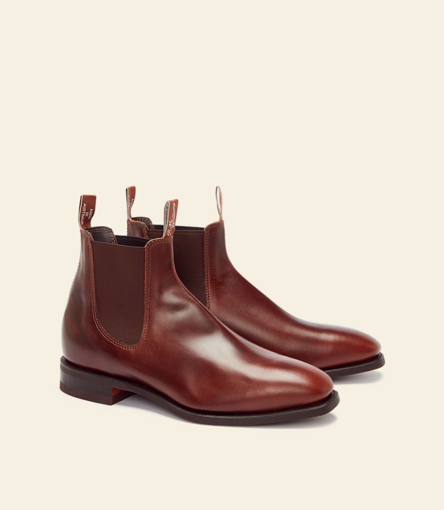 bottes craftsman – cuir pull-up marron moyen