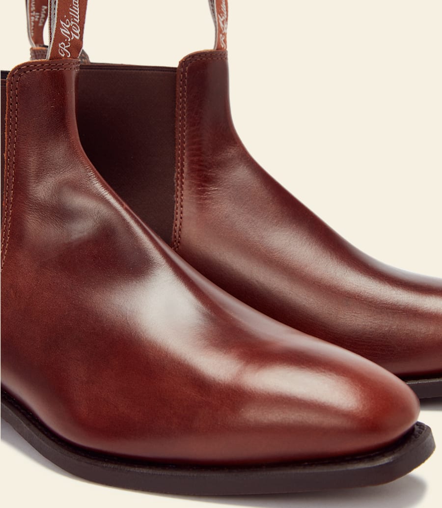 bottes craftsman – cuir pull-up marron moyen