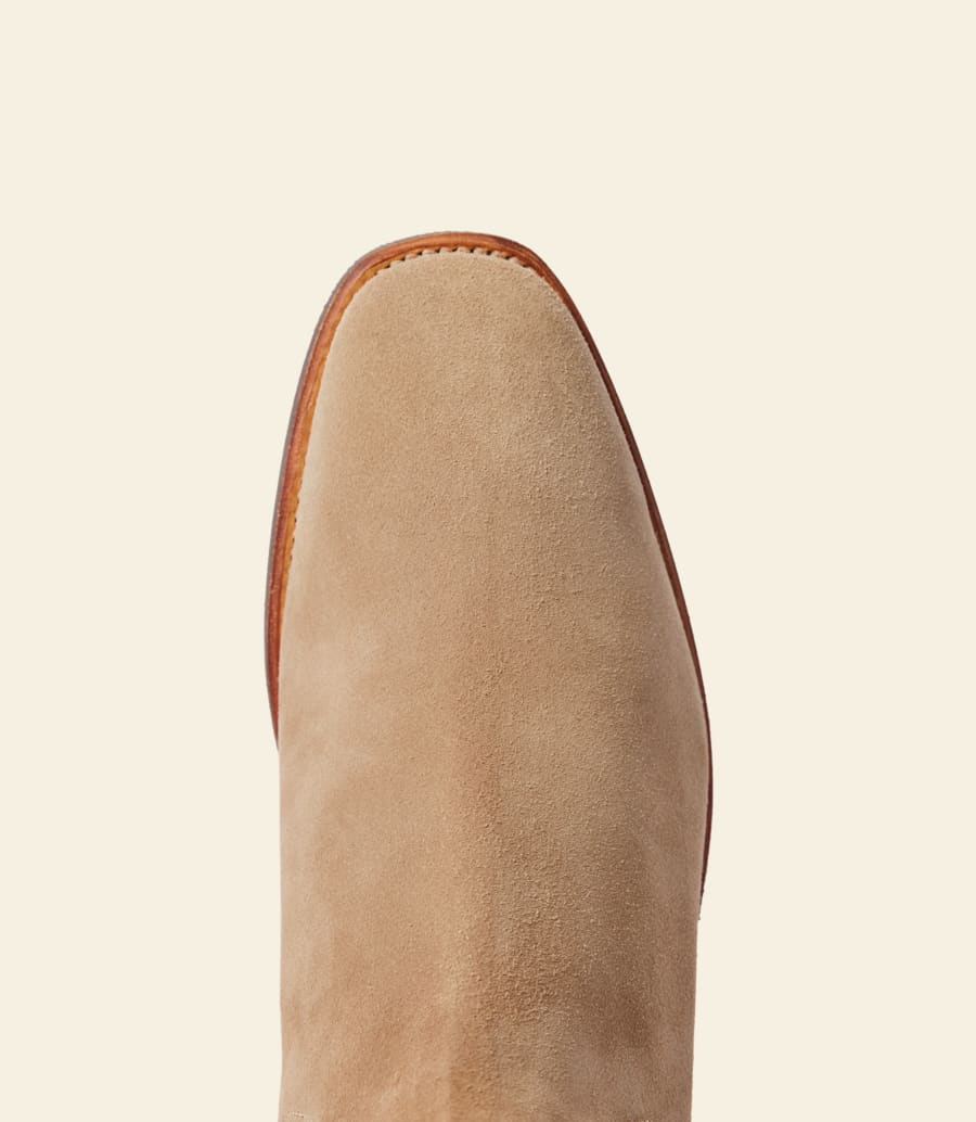 bottes artisanales – cuir suédé de frêne