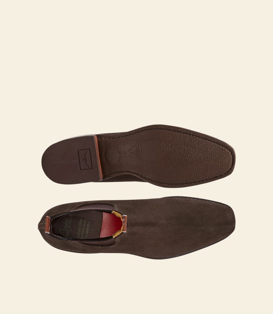 bottes artisanales – cuir suédé chocolat