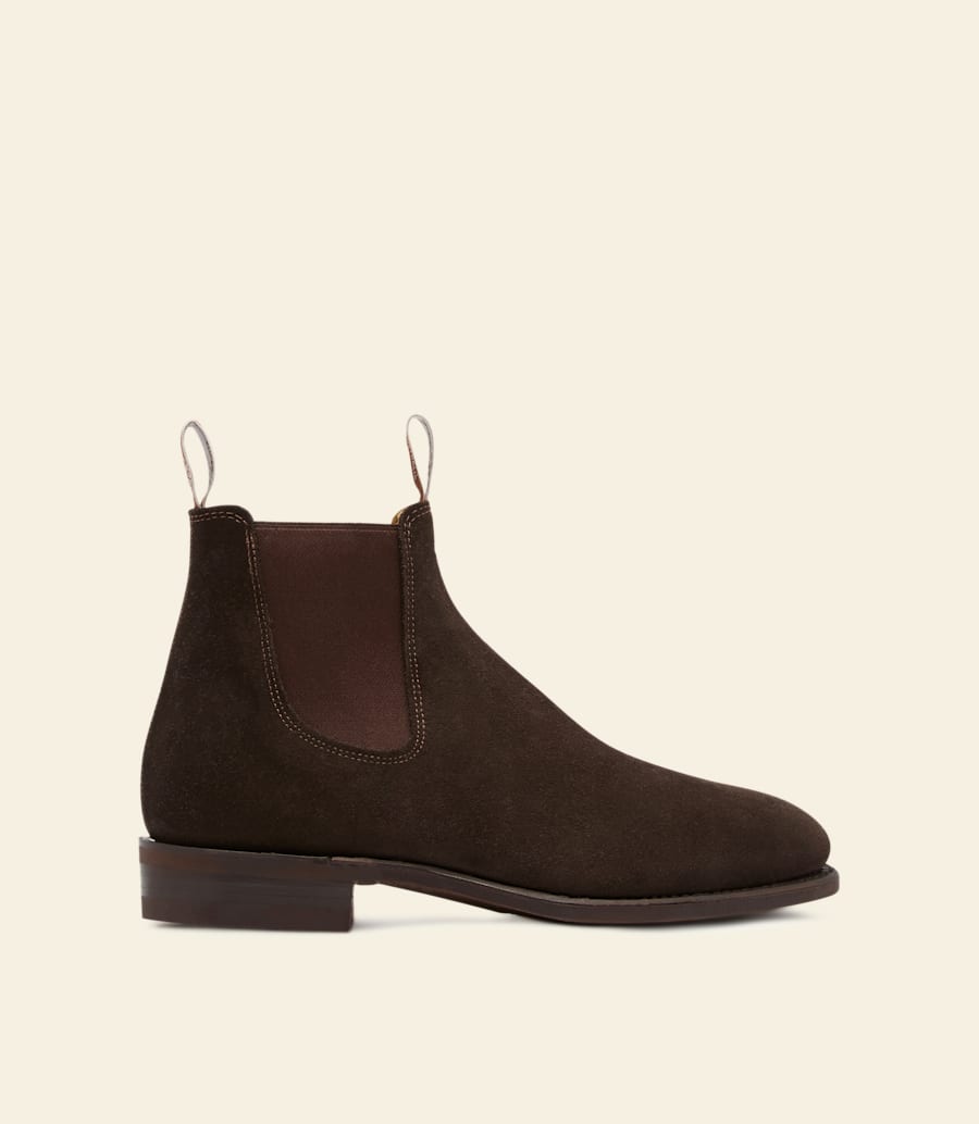 bottes artisanales – cuir suédé chocolat
