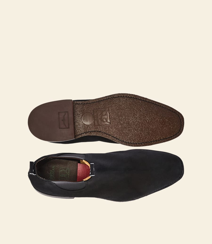bottes craftsman – cuir suédé noir