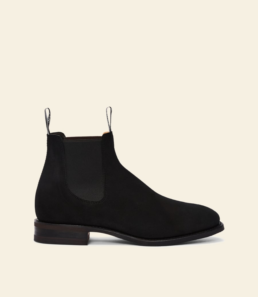 bottes craftsman – cuir suédé noir