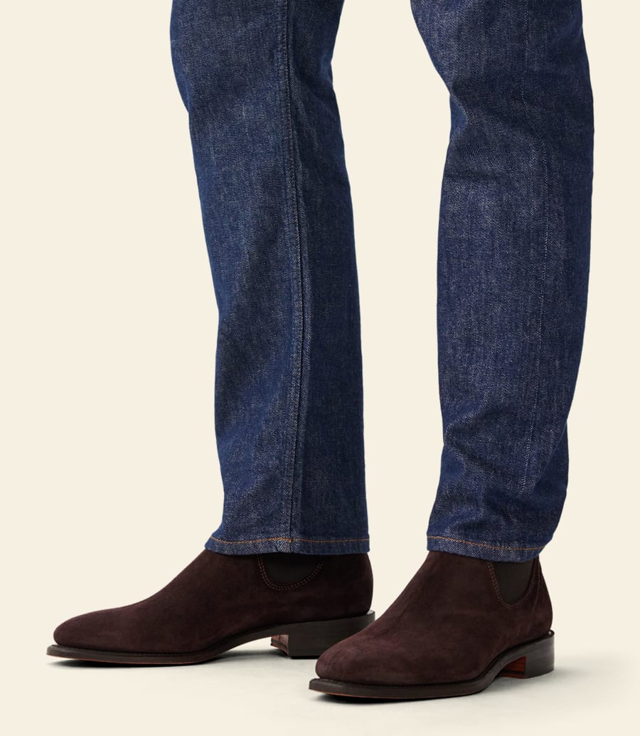 bottes heritage craftsman – cuir suédé couleur mûre