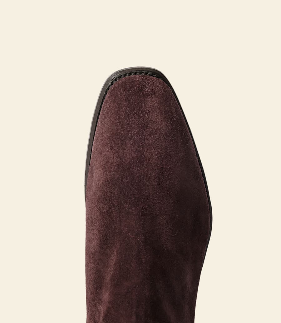 bottes heritage craftsman – cuir suédé couleur mûre