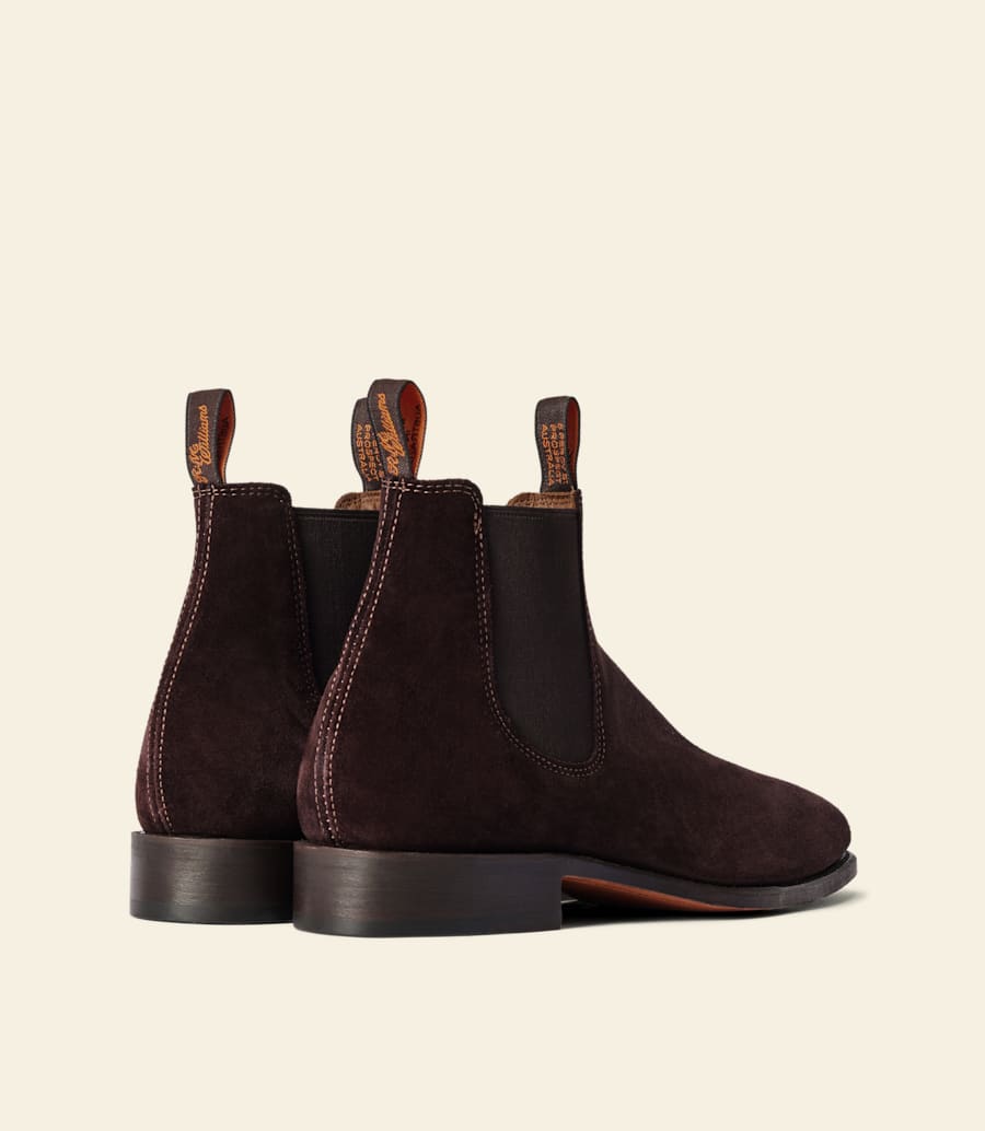 bottes heritage craftsman – cuir suédé couleur mûre