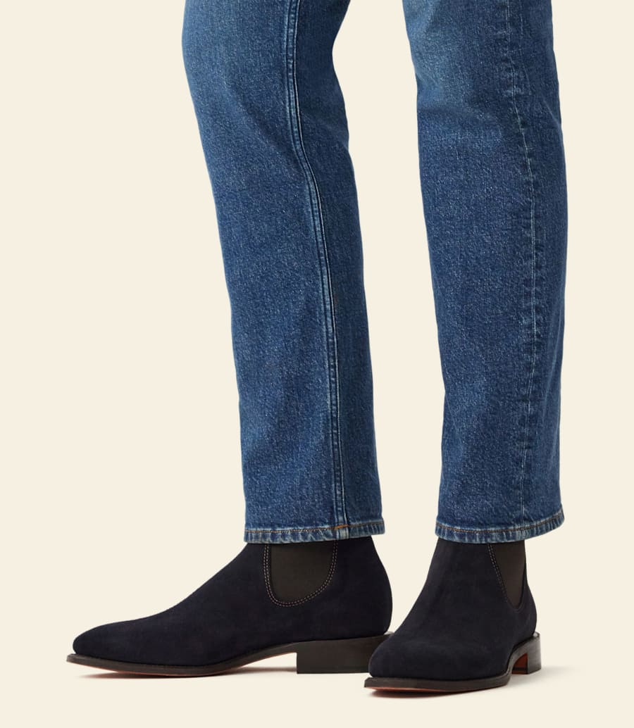 bottes heritage craftsman – cuir suédé bleu marine foncé
