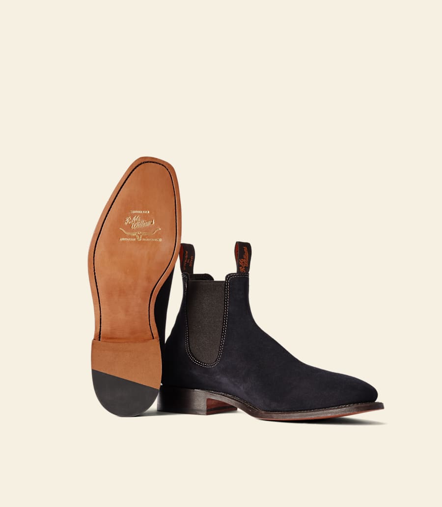 bottes heritage craftsman – cuir suédé bleu marine foncé