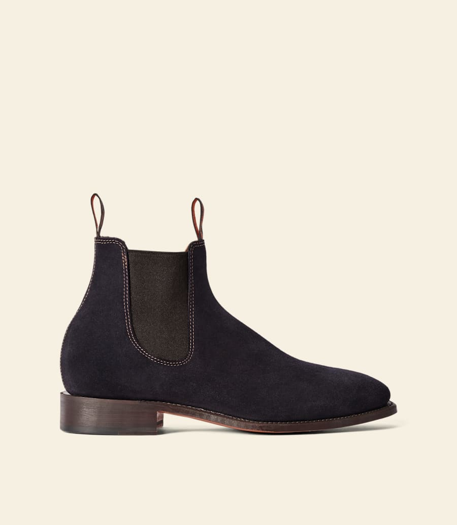 bottes heritage craftsman – cuir suédé bleu marine foncé