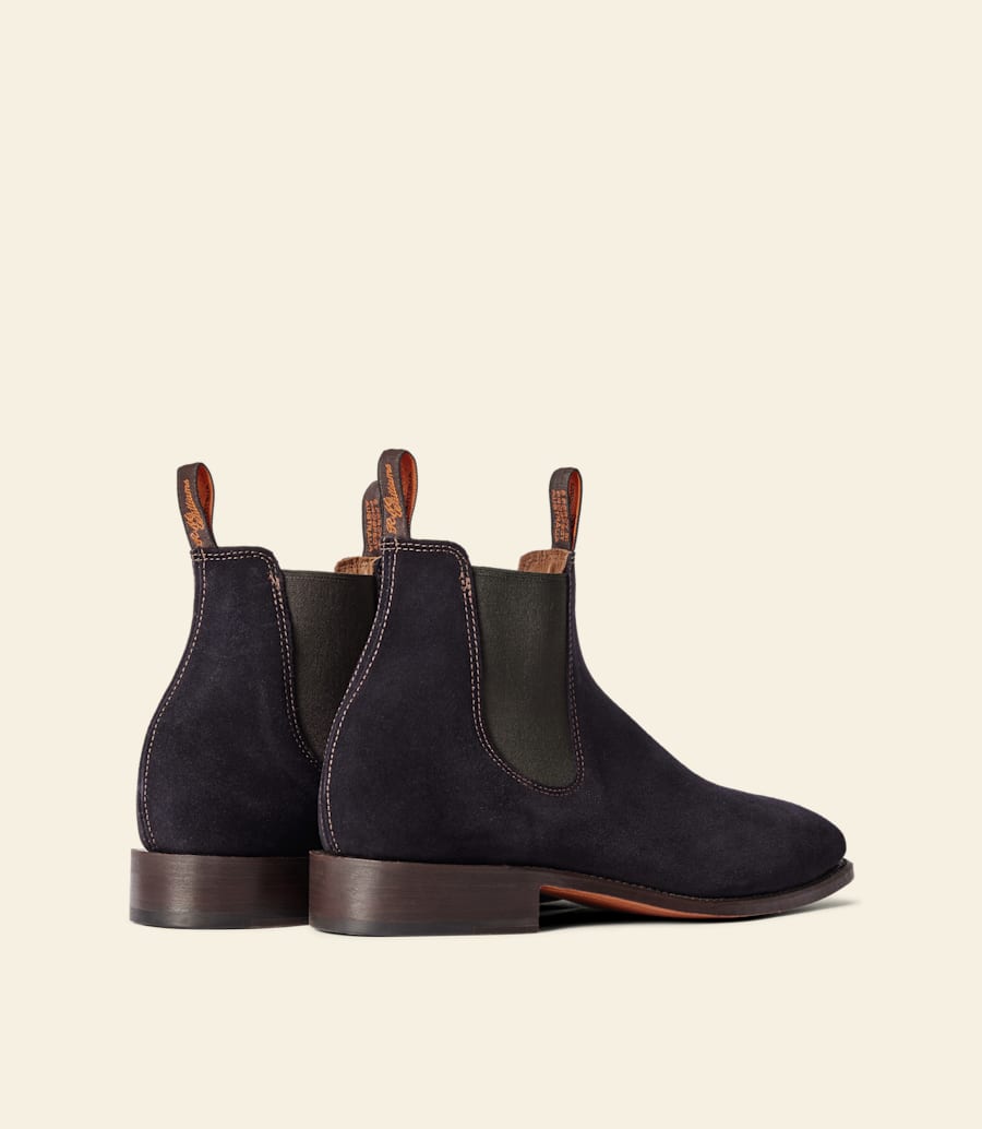 bottes heritage craftsman – cuir suédé bleu marine foncé