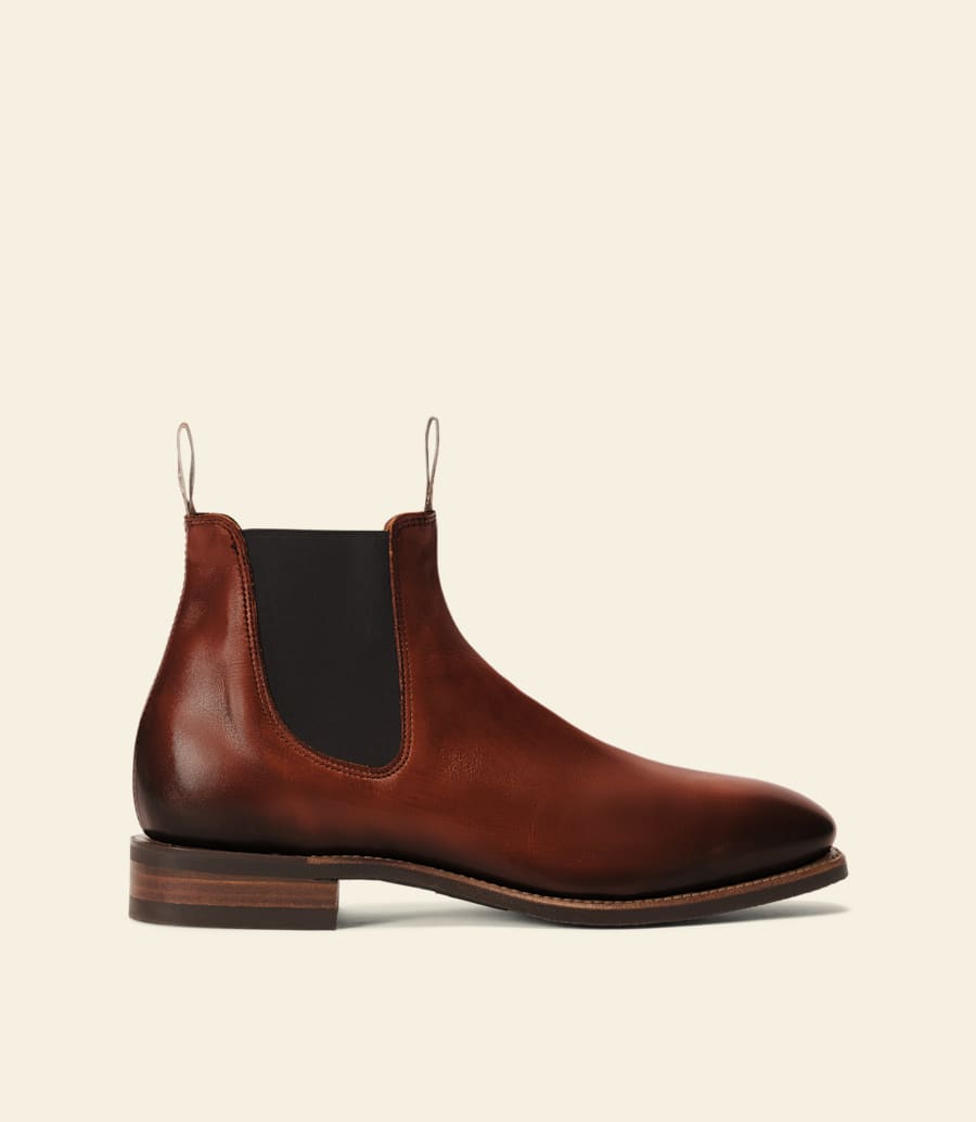 bottes dartisan – cuir brun foncé patiné