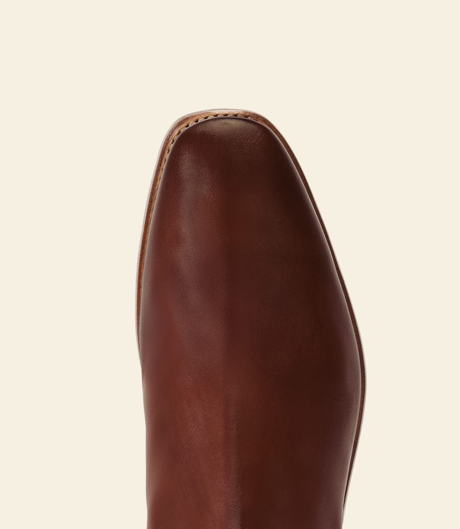 bottes dartisan – cuir brun foncé patiné