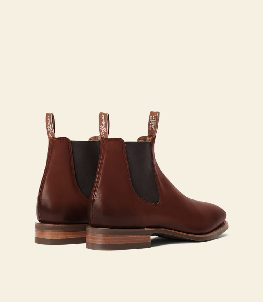 bottes dartisan – cuir brun foncé patiné