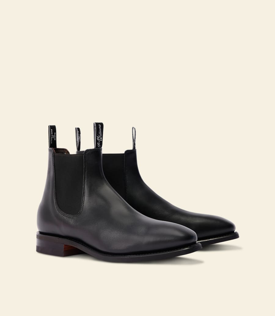 bottes craftsman – cuir noir de veau