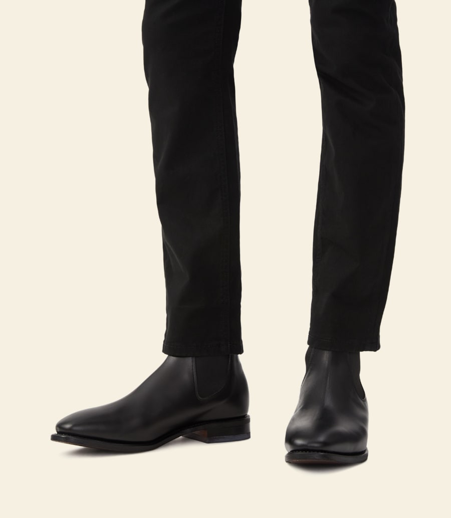 bottes craftsman – cuir noir de veau