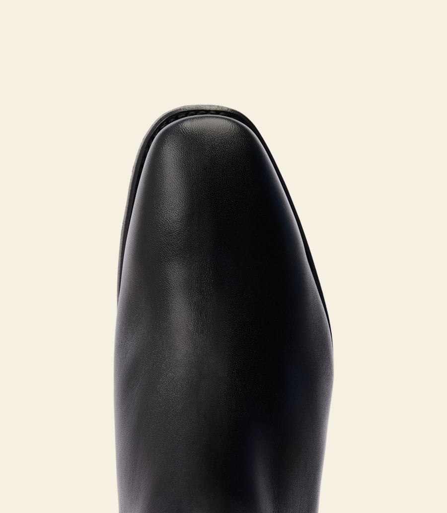 bottes craftsman – cuir noir de veau