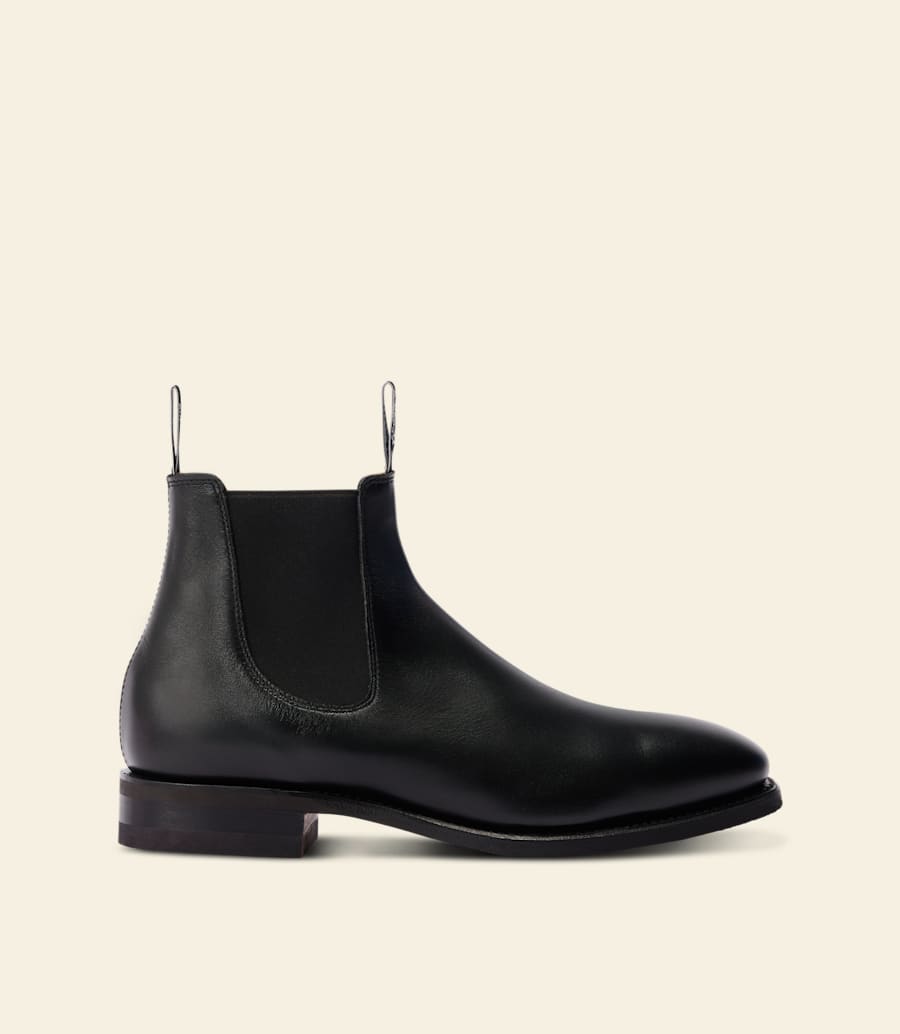 bottes craftsman – cuir noir de veau