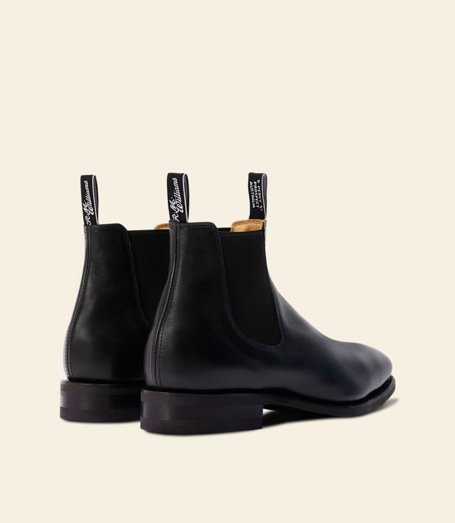bottes craftsman – cuir noir de veau
