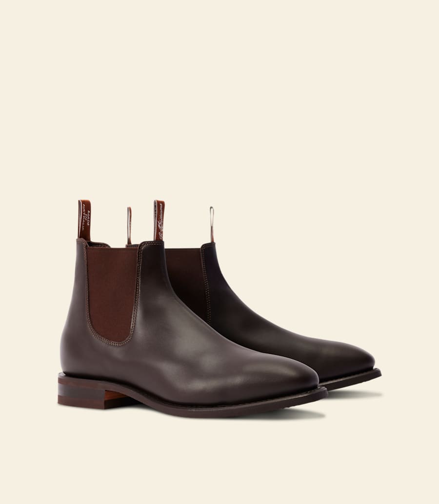 bottes artisanales – cuir châtaigne dun an