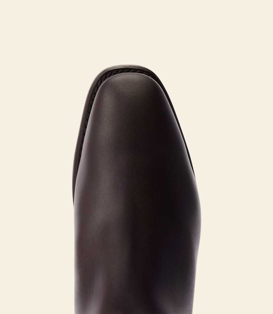 bottes artisanales – cuir châtaigne dun an