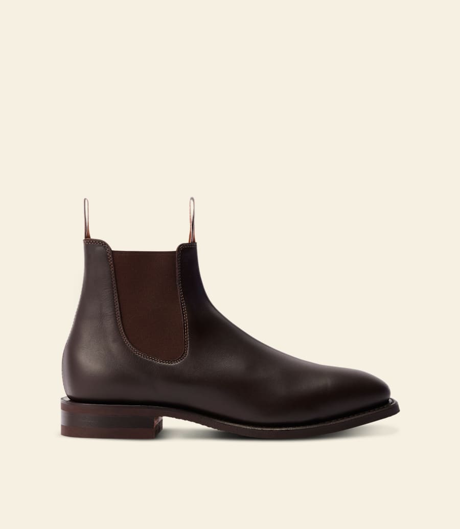 bottes artisanales – cuir châtaigne dun an