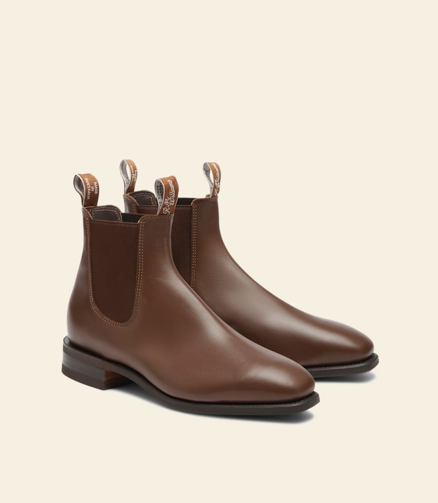 bottes dartisan – cuir de veau brun foncé