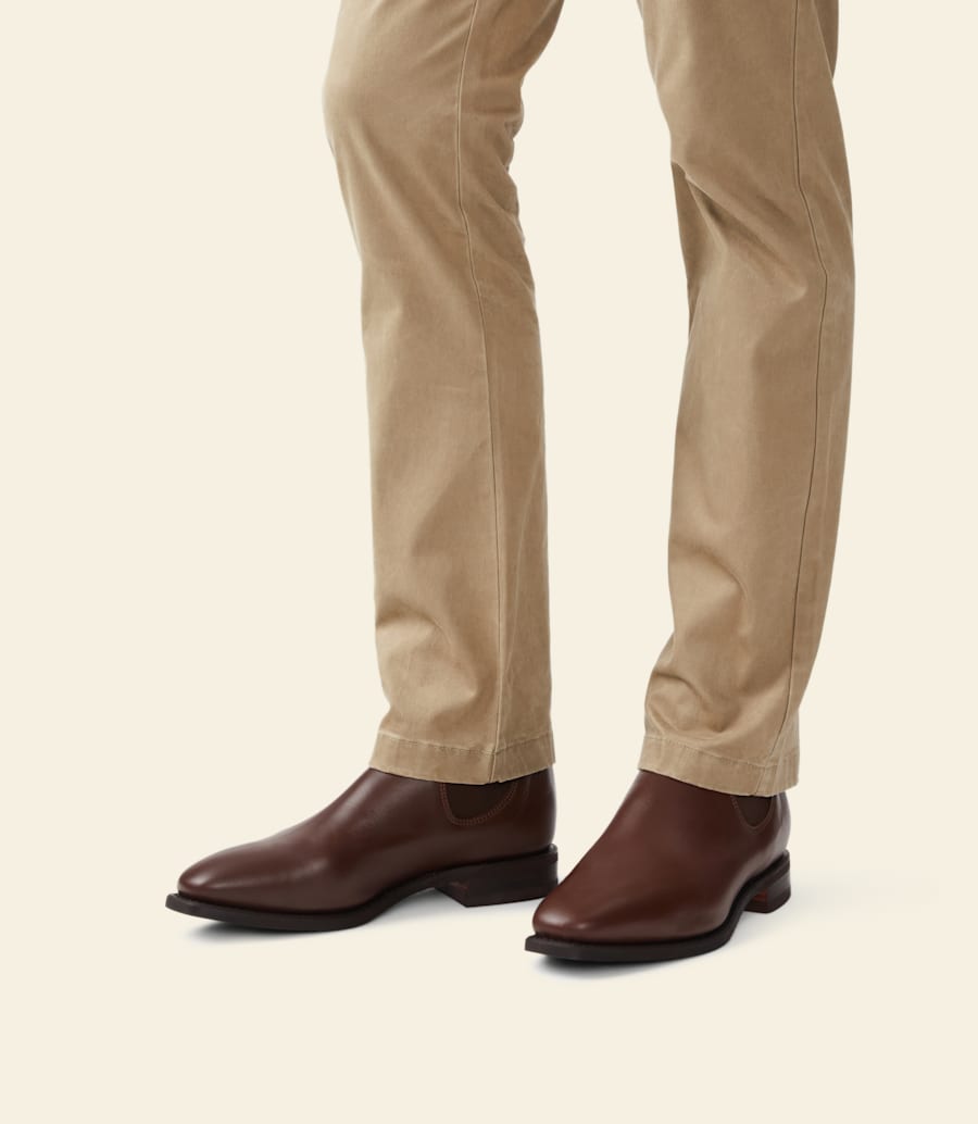 bottes dartisan – cuir de veau brun foncé