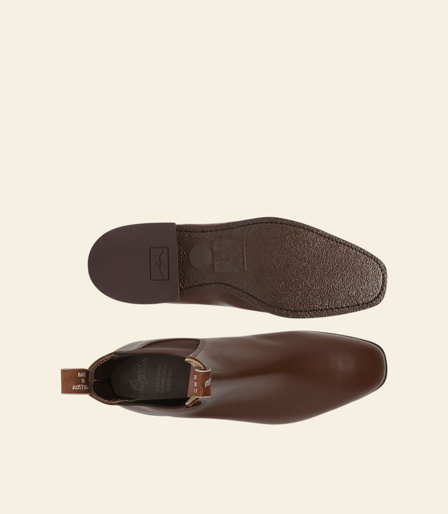 bottes dartisan – cuir de veau brun foncé