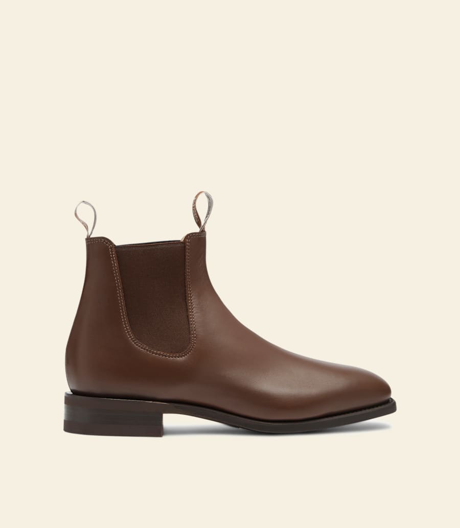 bottes dartisan – cuir de veau brun foncé